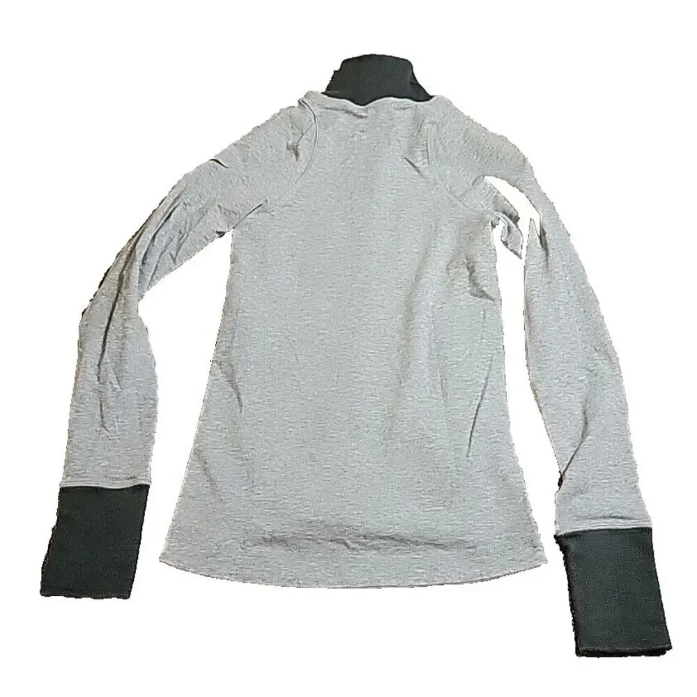 Nike Dri-Fit Jacket Sweatshirt XS Woman GRAY/GREEN  Full Zip Up Athletic‎ Pocket